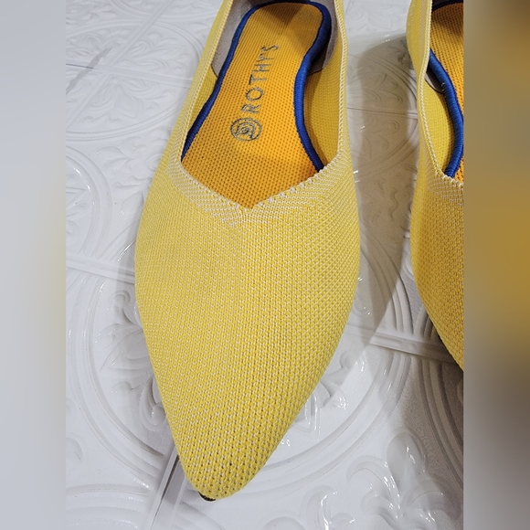 Rothy's Sunshine Yellow The Point Ballet Flats Women's Size 9.5 - Picture 5 of 16